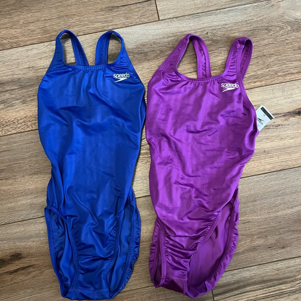 Speedo Aquablade pair, Blue and Purple